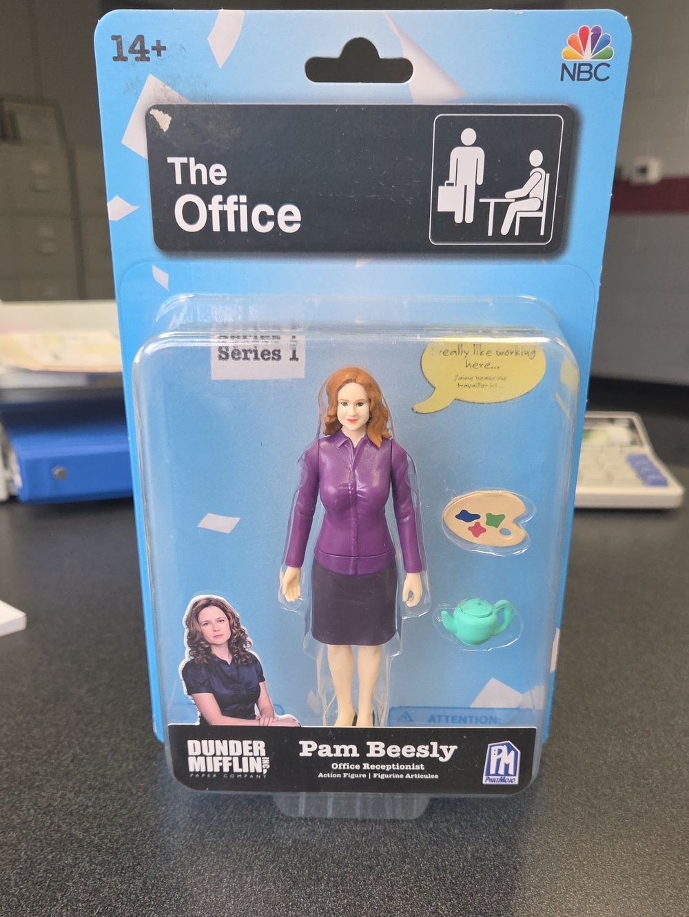 Pam Beesly Office Receptionist Figure - Purple Outfit